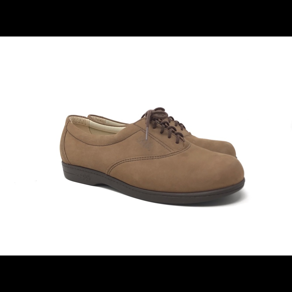 SAS Tripad Comfort brown lace up size 5 WIDE